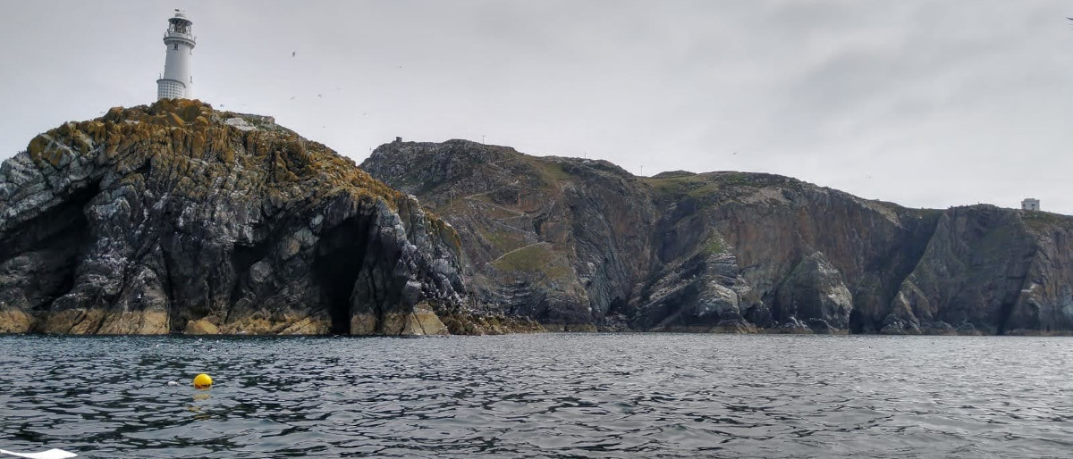 South Stack lighthouse from the sea