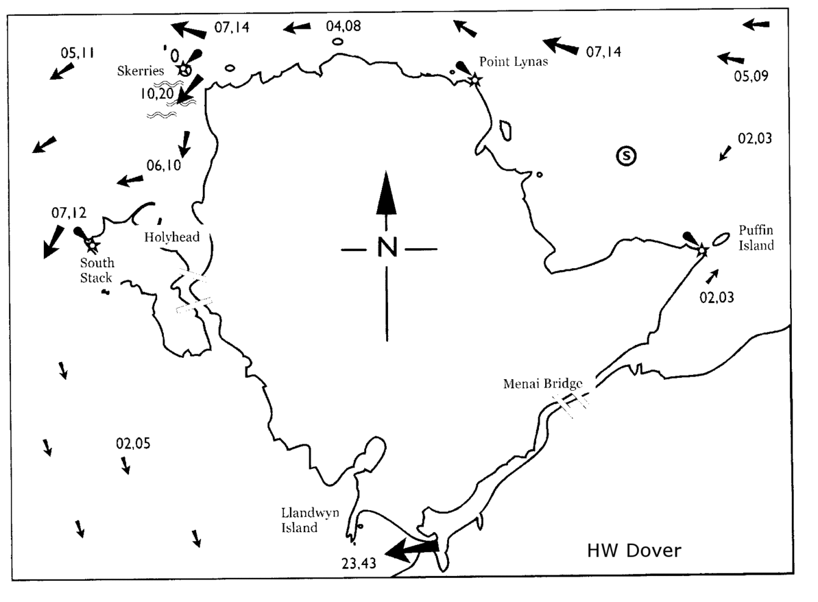 Animation of tides in the Menai Strait